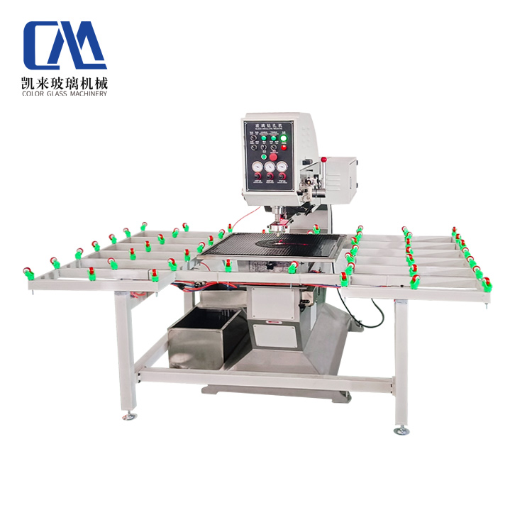 Laser guided glass drilling machine for glass factory